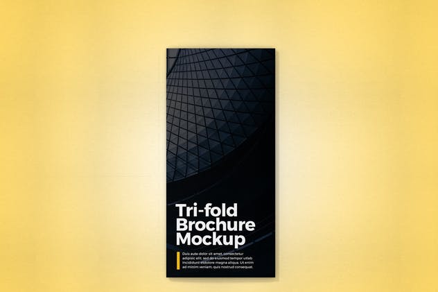 三折页A4规格传单样机模板 A4 Tri-fold Brochure Mockup插图(3)