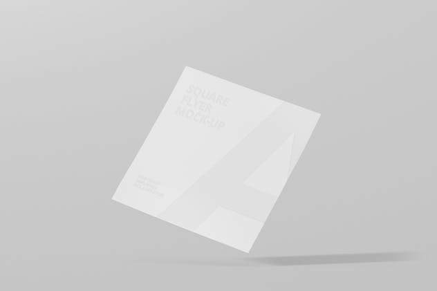 方形企业介绍宣传传单设计PSD样机 Square Flyer Mock-Up插图(9)