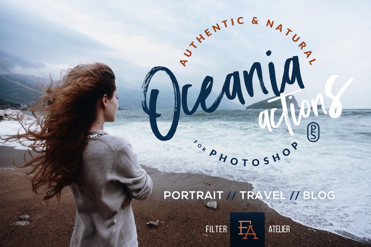 沙滩海岛摄影照片调色PS动作 Oceania Photoshop Actions插图