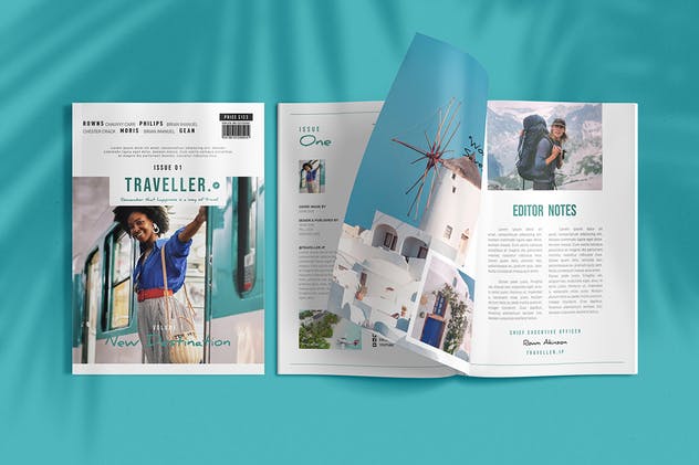 旅行者旅行主题杂志排版设计模板 TRAVELLER MAGAZINE插图(1)