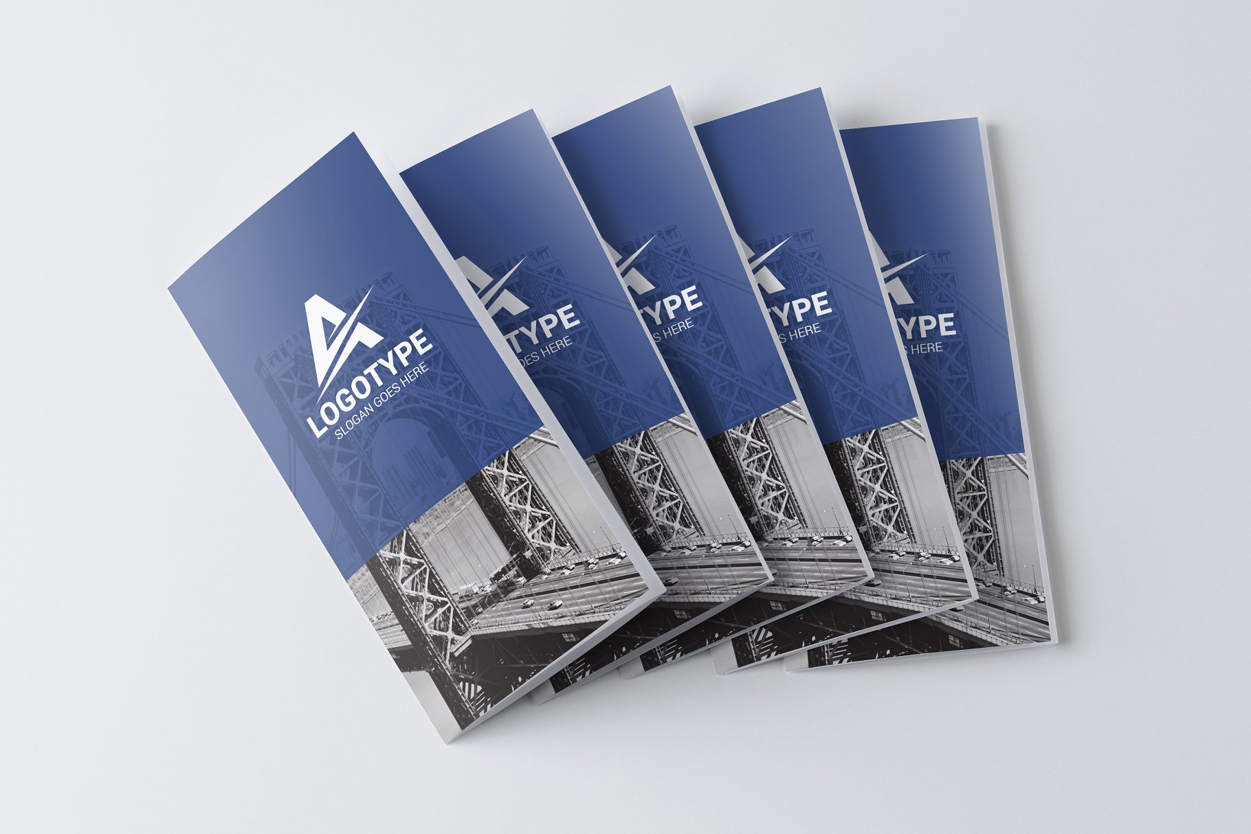 企业商务合作推广三折页手册模板 Corporate Tri-Fold Brochure插图(1)