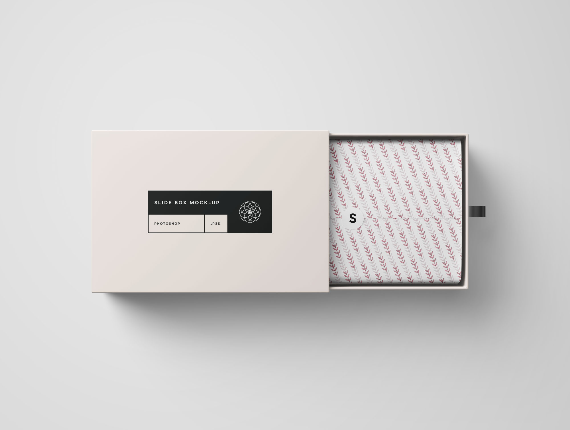 矩形抽屉式包装盒礼品盒包装设计效果图样机 Rectangle Slide Box Mockup插图(5)