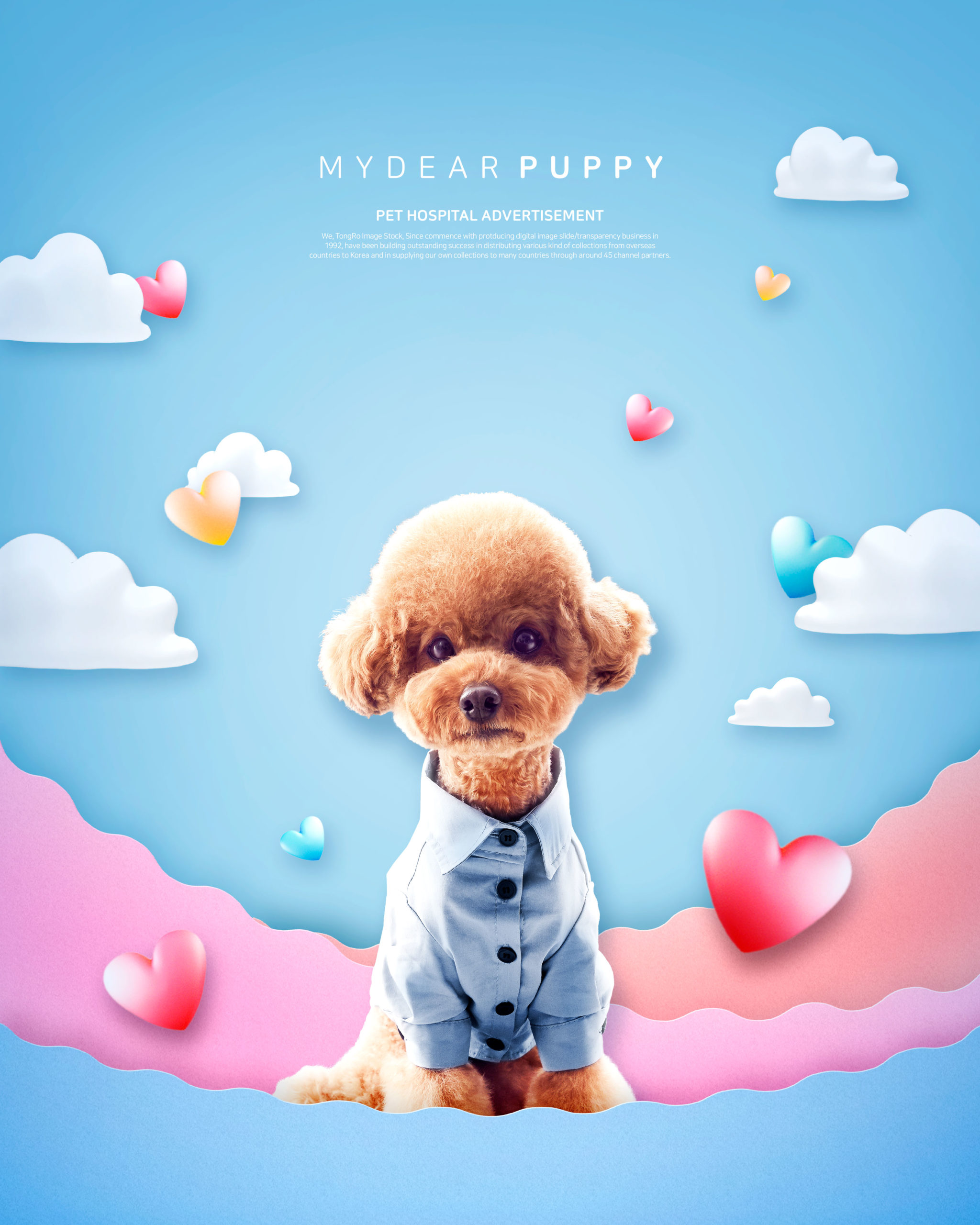创意可爱的小狗宠物医院广告海报模板套装插图(5)