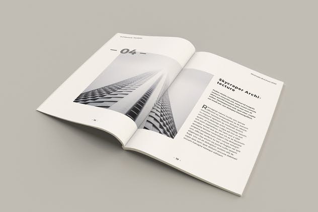 极简主义建筑作品集设计手册免费模板 Minimal Architecture Brochure插图(10)