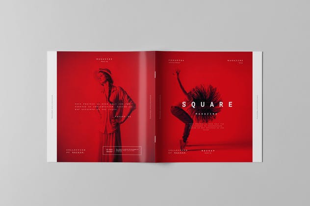 方形画册小册子样机模板v2 Square Brochure Mock-up 2插图(10)