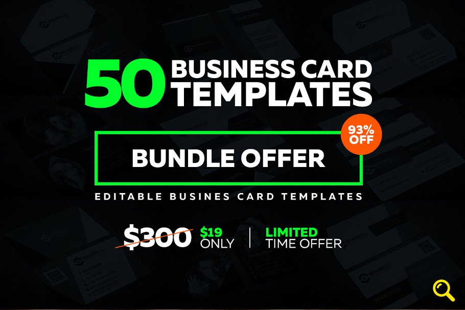 50张创意名片模板集合 50 Creative Business Card Bundle插图