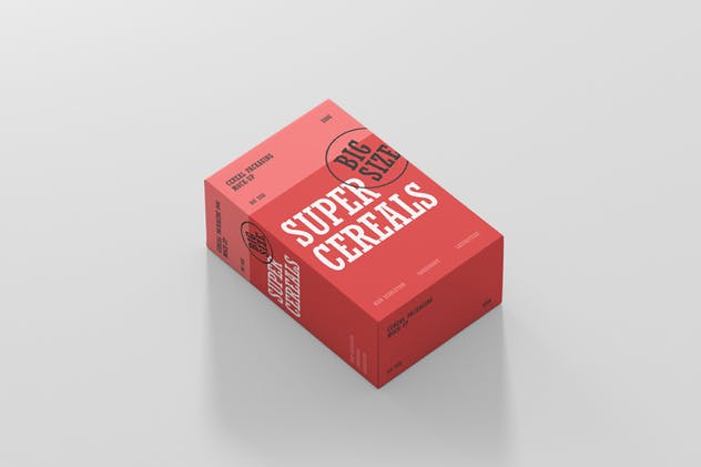 营养谷物食品包装大尺寸盒子样机 Cereals Box Mockup – Big Size插图(5)