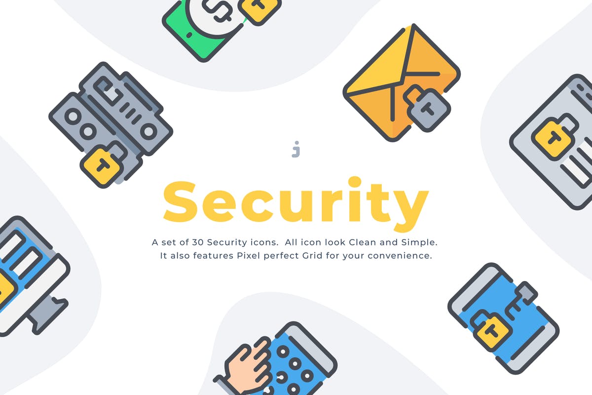 30枚数据安全保护矢量图标合集 30 Security icon set插图