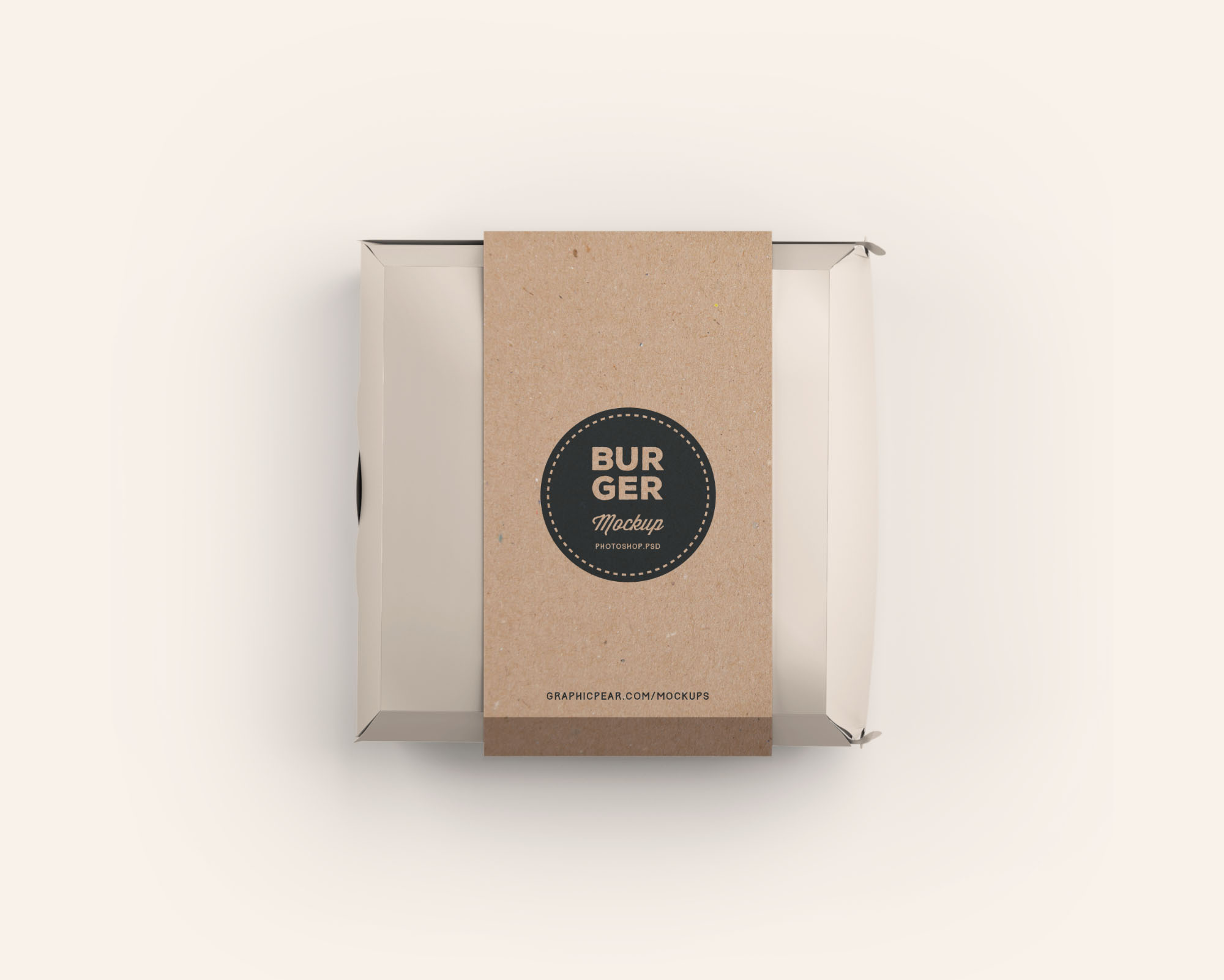 汉堡包装盒设计效果图样机模板 Burger Box Package Mockup插图