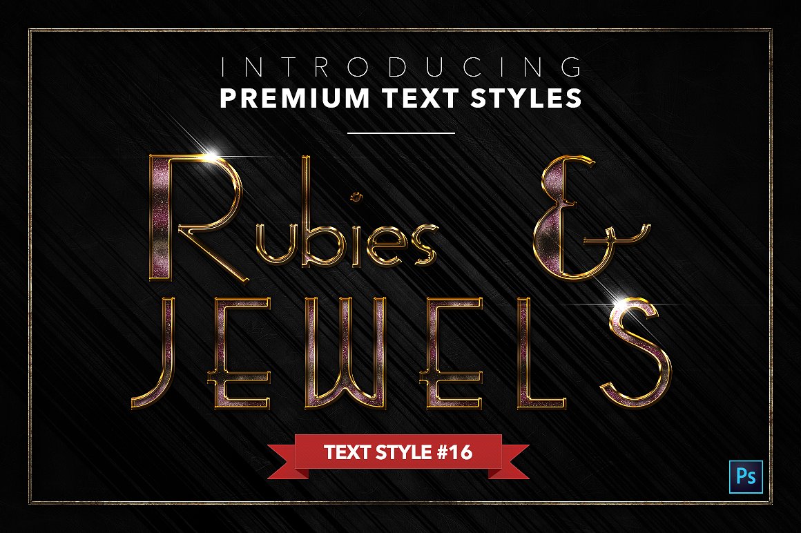 20款红宝石&珠宝文本风格的PS图层样式下载 20 RUBIES & JEWELS TEXT STYLES [psd,asl]插图(16)
