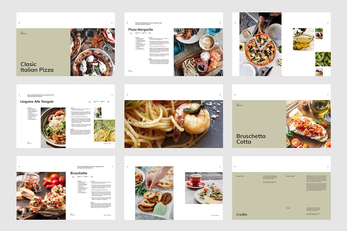 菜谱菜单图书/美食杂志版式设计模板 Cookbook插图(11)