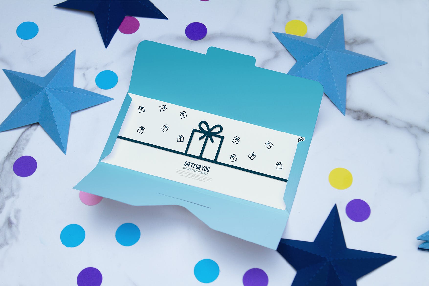 礼品卡设计图预览样机模板 Giftcard Mockup插图