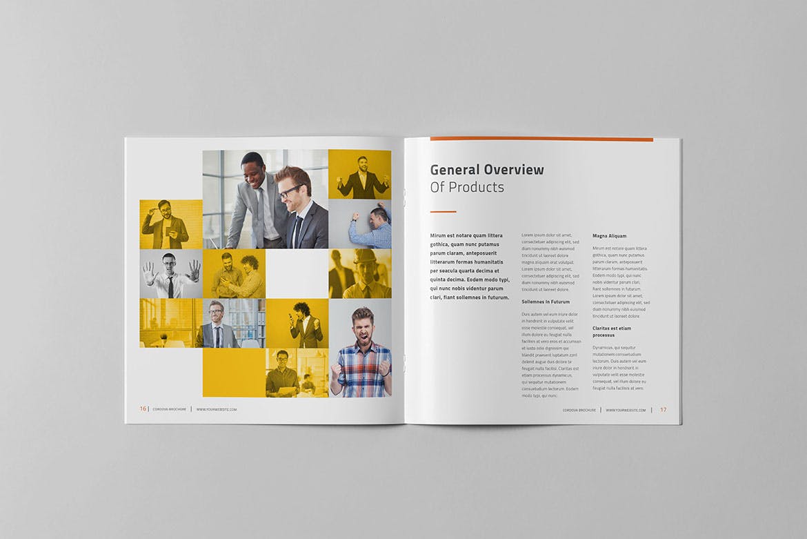 市场调研公司方形宣传画册设计模板 Valencia Brochure – Square插图(8)
