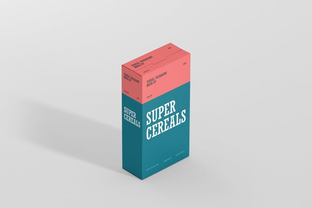 营养谷物食品包装纤细尺寸盒子样机 Cereals Box Mockup – Slim Size插图(4)