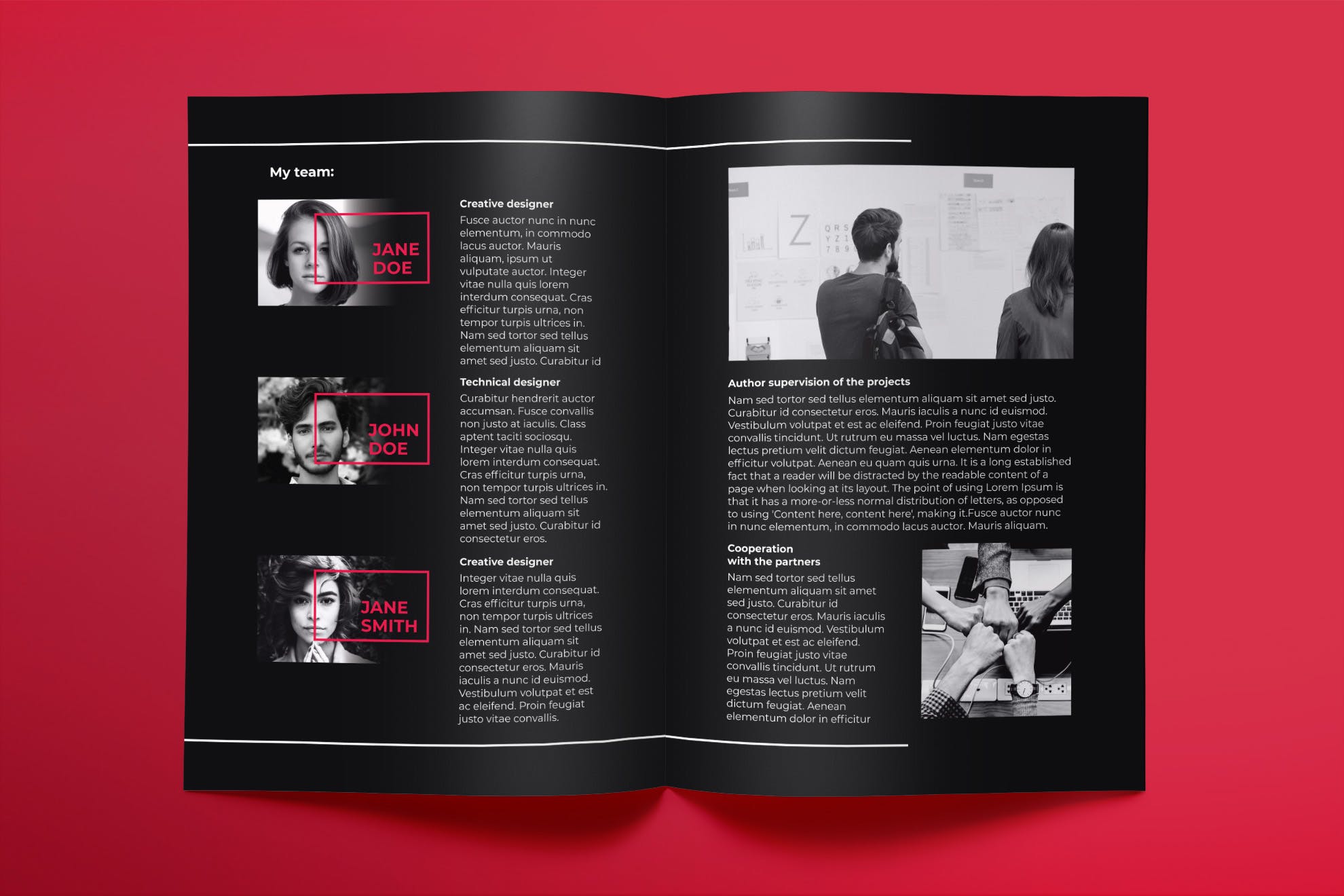 艺术策划团队/工作室宣传手册设计模板 Art Director Brochure Bifold插图(2)