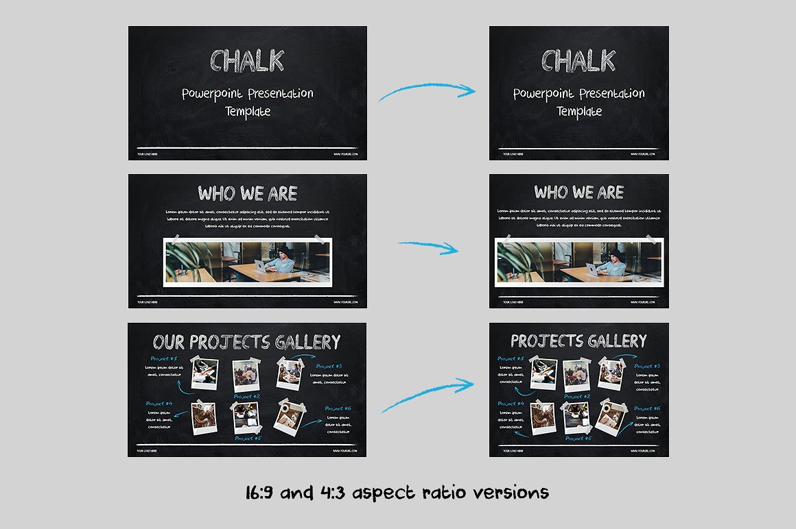 60+独特的粉笔效果PowerPoint演示模板下载Chalk – Powerpoint Template[ppt,pptx]插图(8)