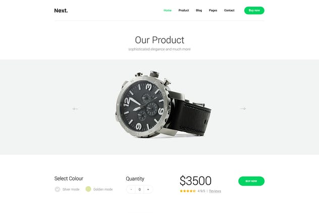 电商热门单品页面PSD模板 Wrist Watch Single Product eCommerce PSD Template插图(4)
