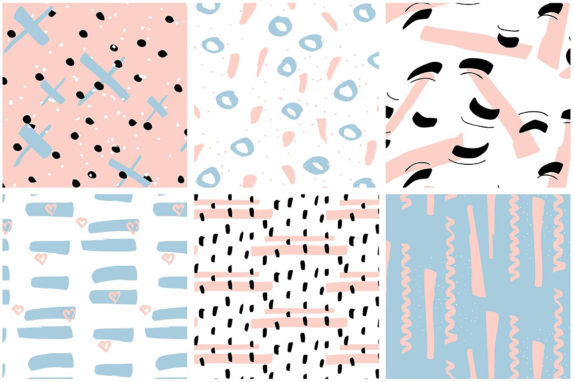 五彩纸屑无缝纹理 Confetti Seamless Patterns插图(5)