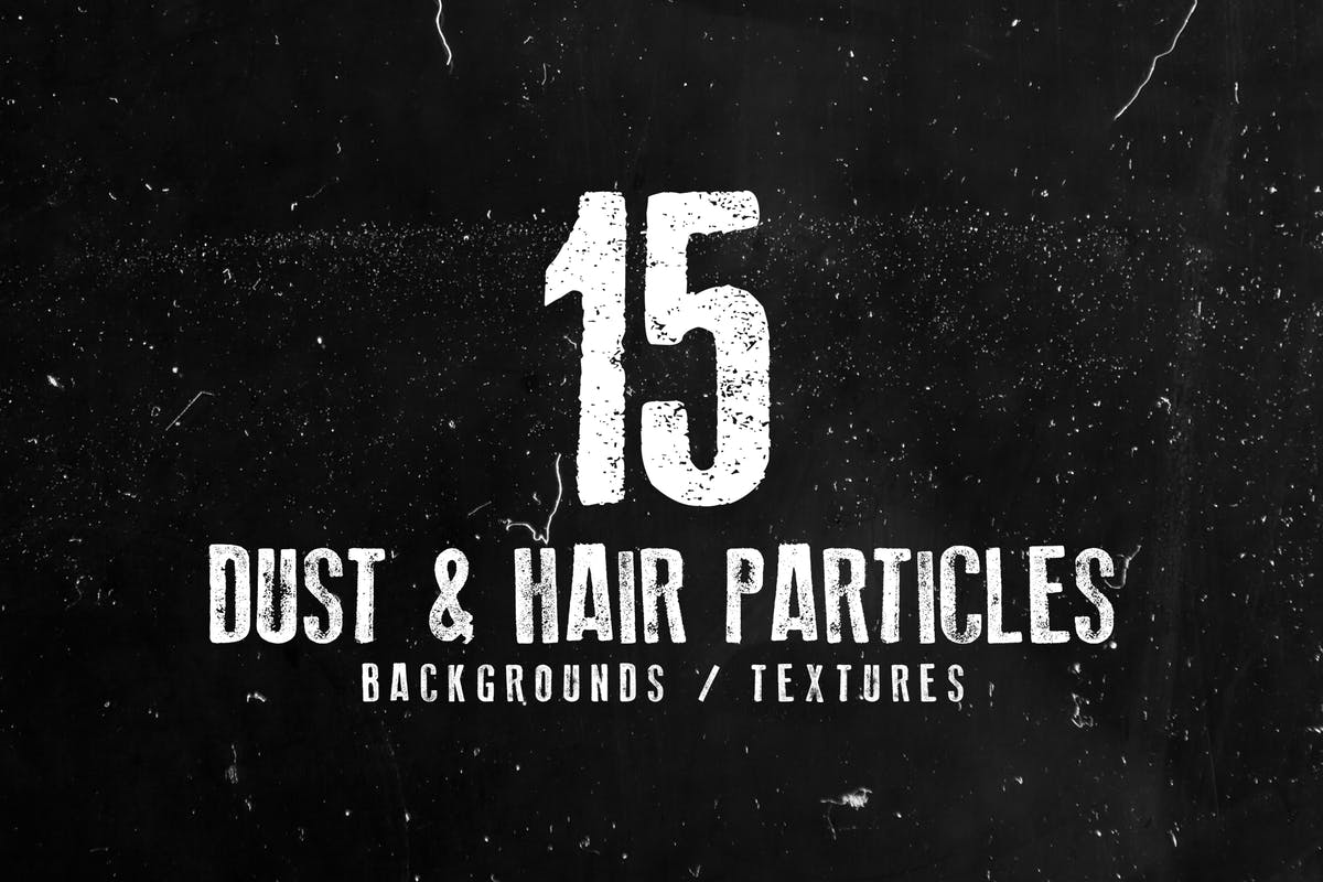 15款微粒毛发做旧效果纹理背景素材 15 Dust and Hair Particles Backgrounds / Textures插图