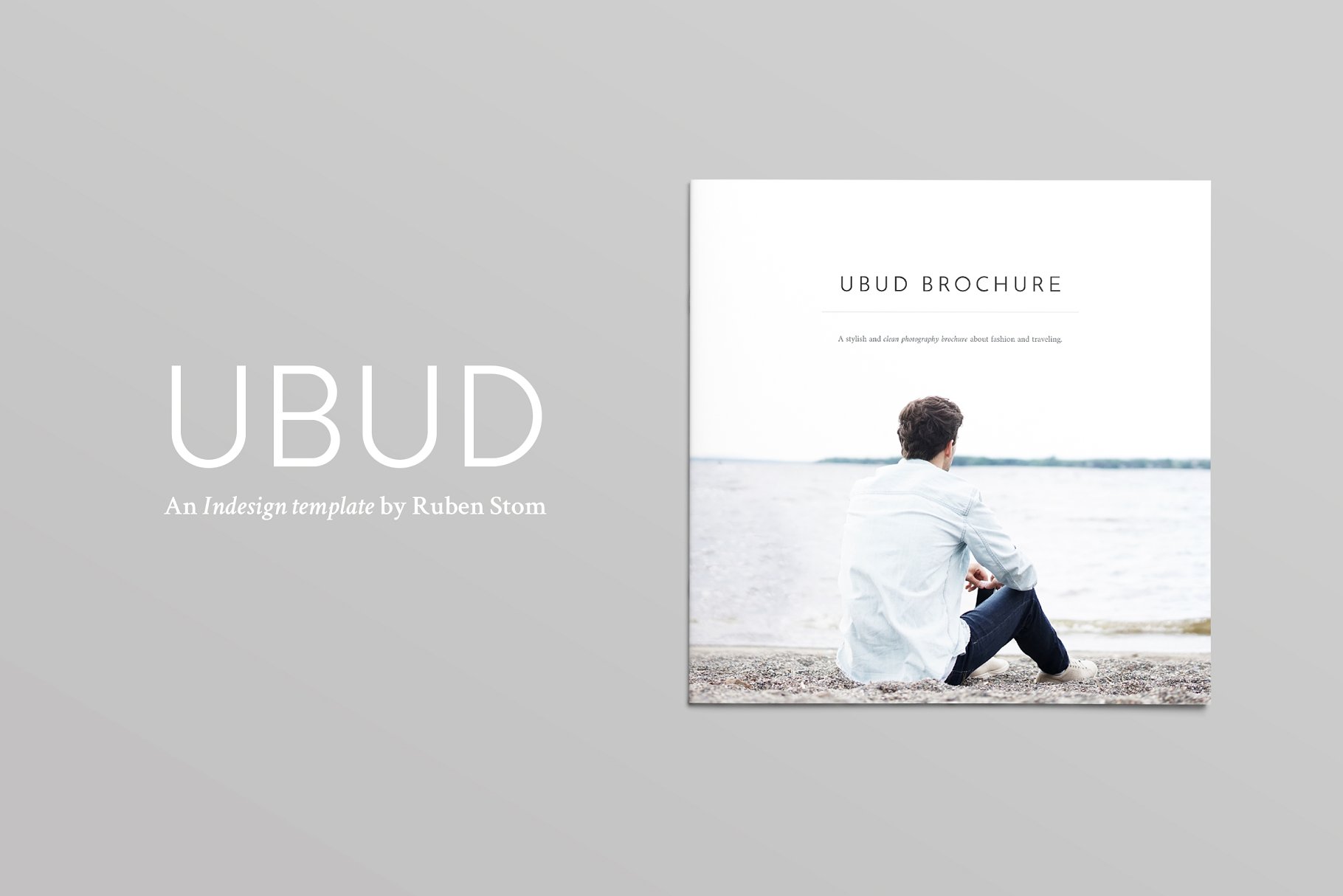 经典实用的多功能方形产品手册模板 Ubud Square Brochure Template插图