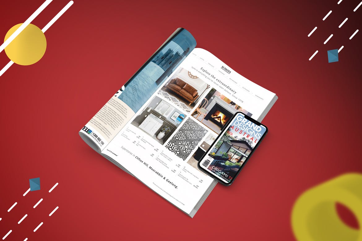 杂志印刷设计/杂志APP设计图预览样机样机 Abstract Magazine App Mouckup插图(3)