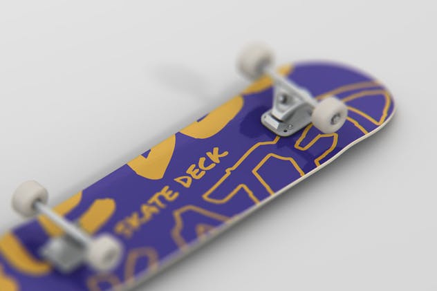 极限运动滑板图案设计样机 Skateboard Mockup插图(2)