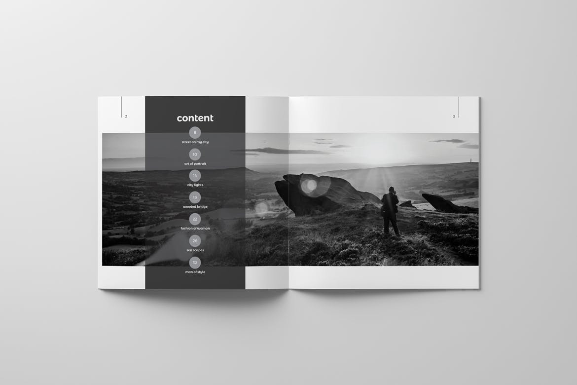 高端冷摄影师画册/产品目录设计模板 PSD – Photo Album Template插图(3)