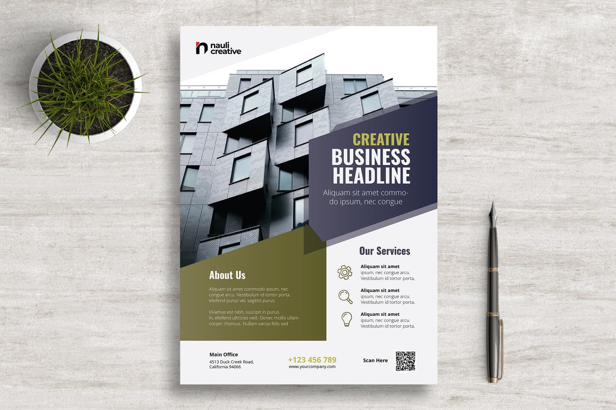 行业通用企业宣传海报设计PSD分层模板v3 Corporate Business Flyer PSD and Vector Vol.3插图