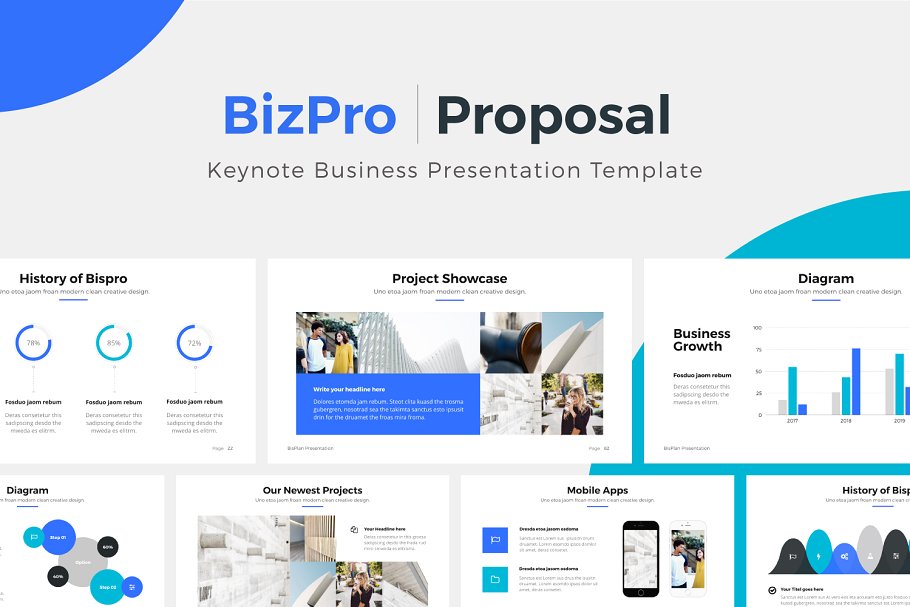 商业项目投标竞标Keynote幻灯片模板 BizPro | Proposal Keynote Template插图