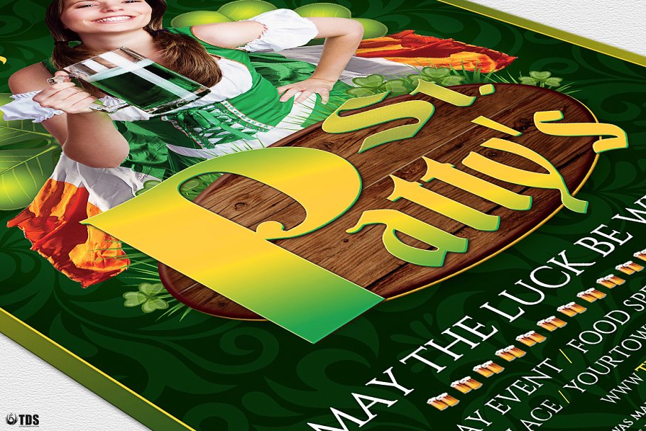 圣徒圣帕特里克日活动海报传单设计模板 Saint Patricks Day Flyer PSD V3插图(5)