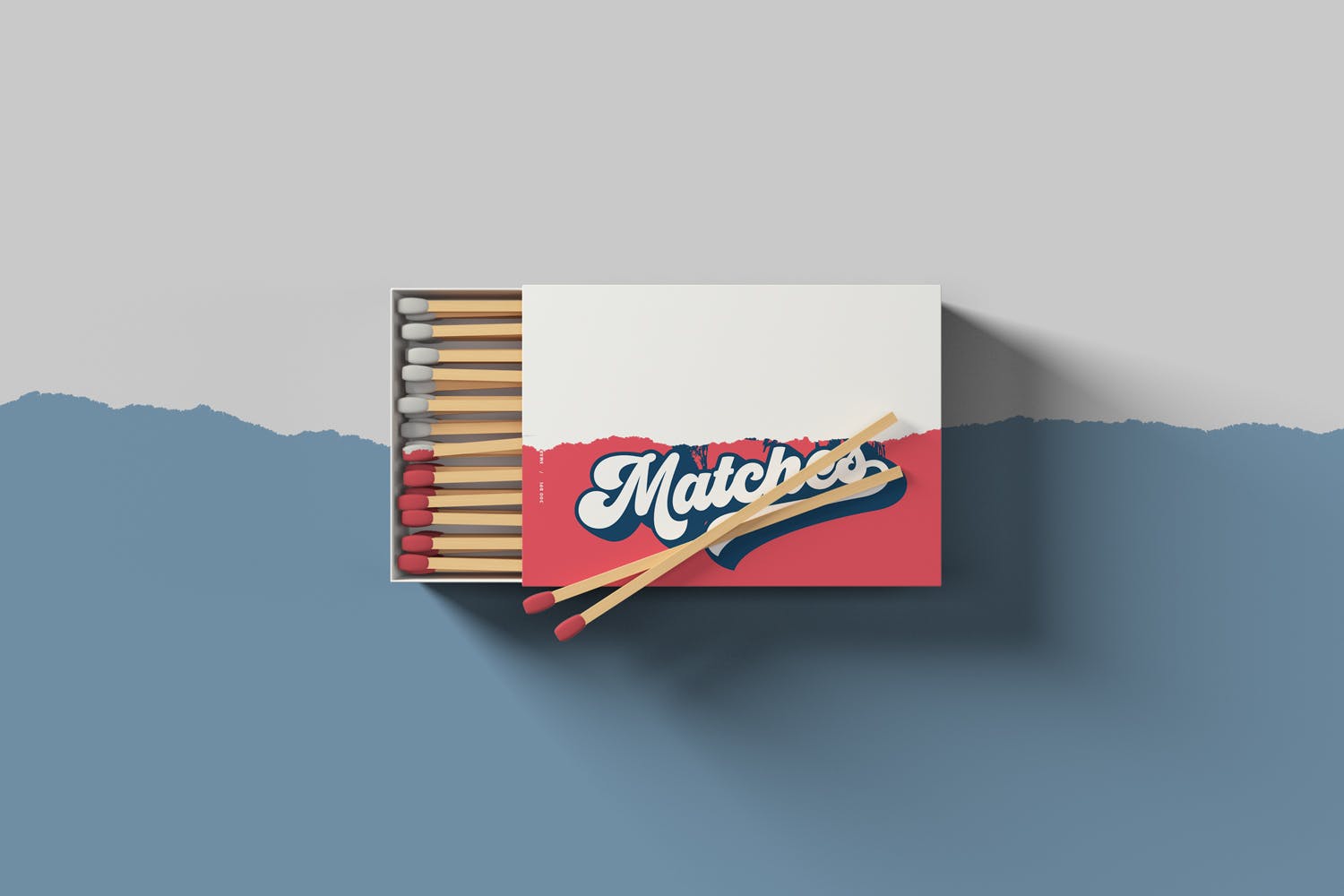 复古火柴盒外观设计样机模板 Matches Box Mockups插图(3)