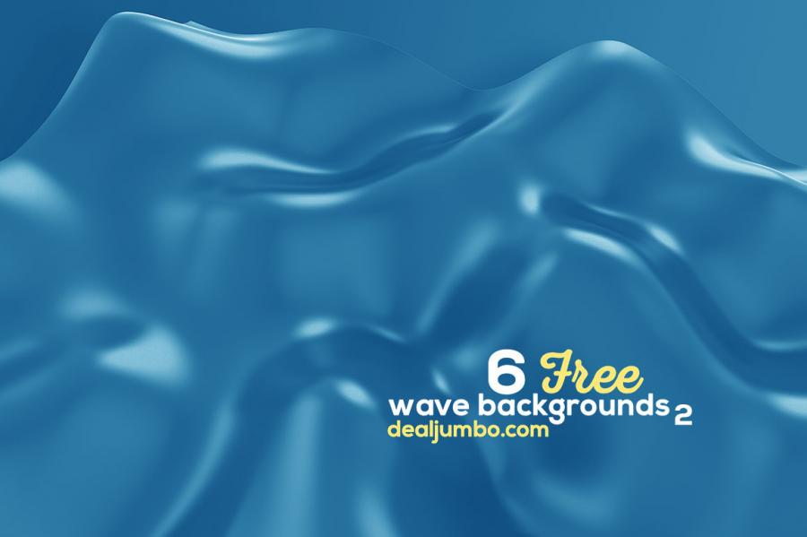 抽象或波浪式3D背景图集 6 Free Wave 3D Backgrounds 2插图(2)