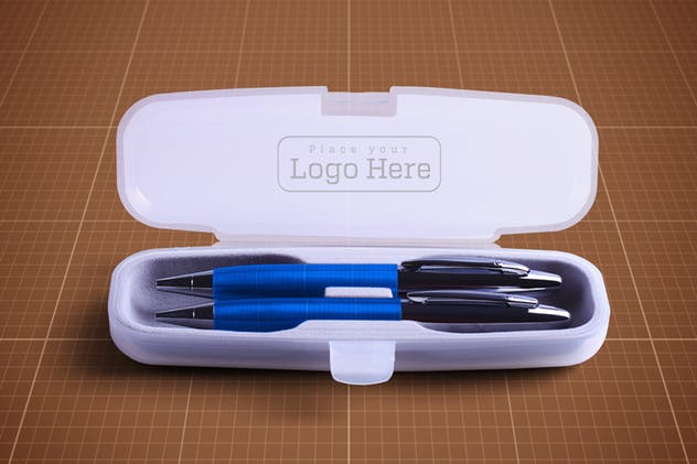 钢笔签字笔文具包装外光样机v4 Pen Box Mock Up V.4插图(4)