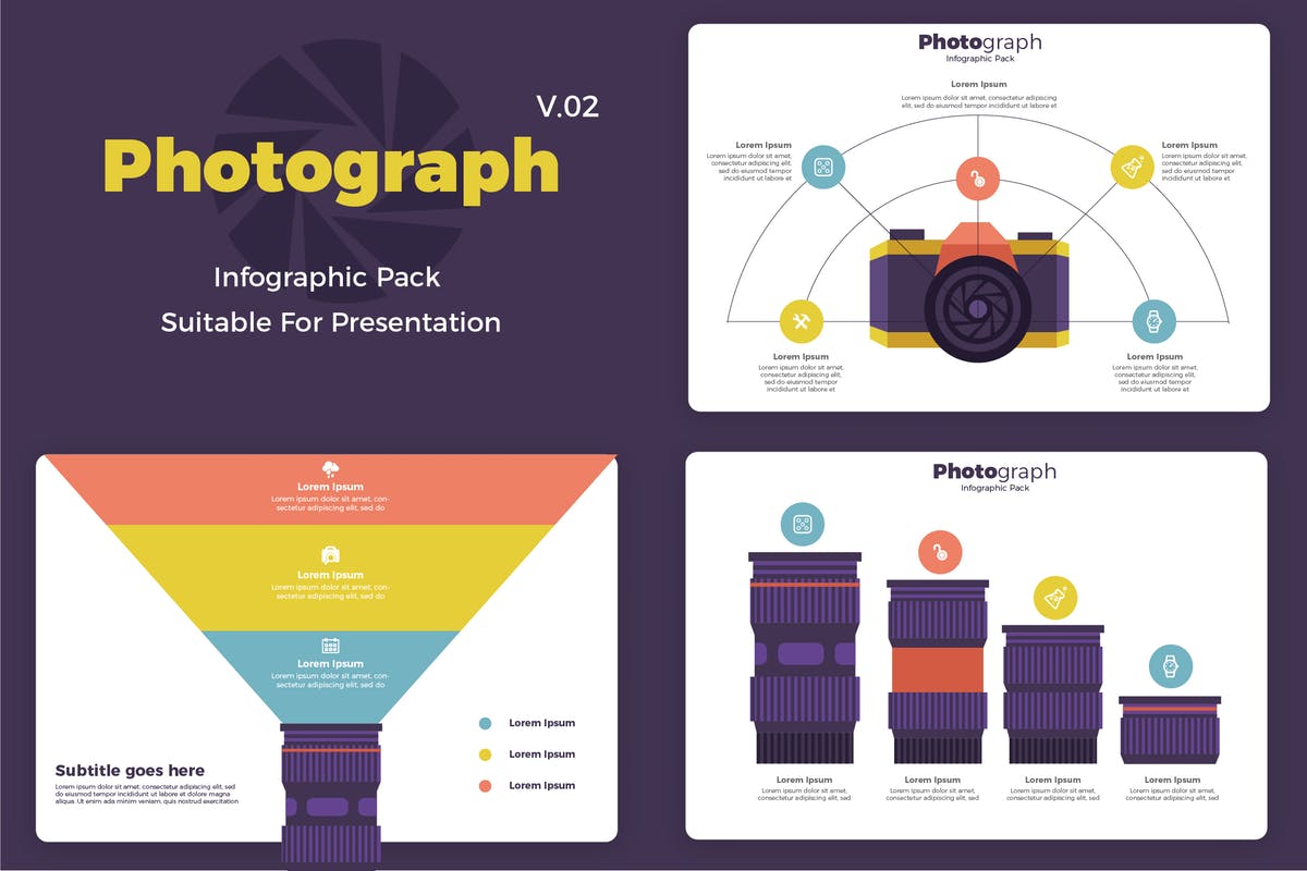 摄影主题信息图表矢量设计模板v2 Photography v2 – Infographic插图