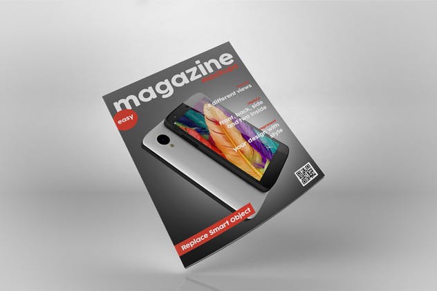 杂志封面封底设计样机模板 Magazin Mock Up插图(4)
