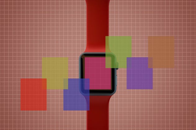 Apple智能手表APP设计展示设备样机V.3 Apple Watch Mockup V.3插图(8)