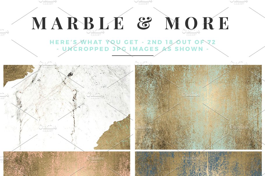 大理石&烫金锡纸纹理 Marble & More Backgrounds插图(6)