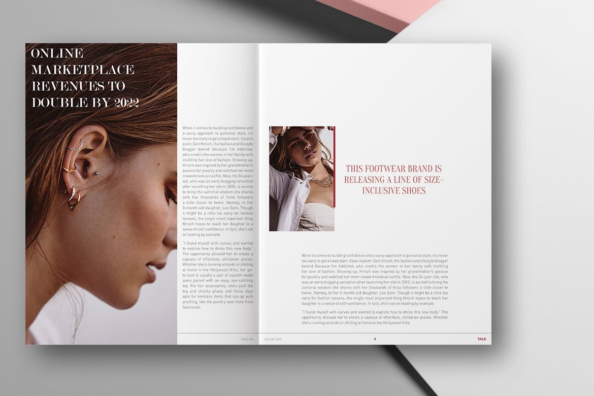 时尚生活周刊杂志设计模板素材 TALK | LIFESTYLE MAGAZINE插图(4)