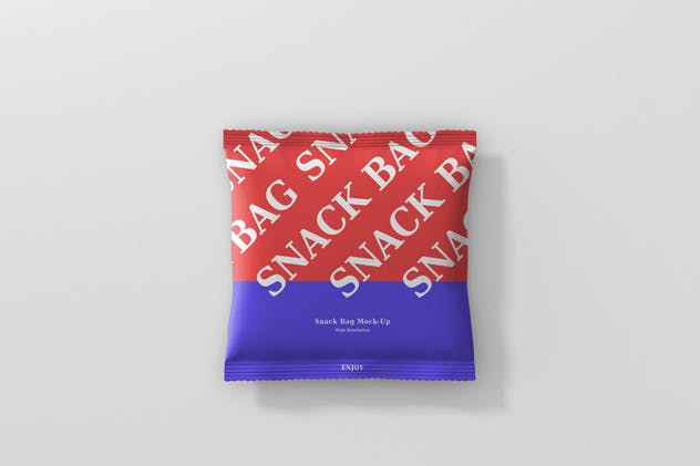 方形小吃/零食塑料袋包装外观样机 Snack Foil Bag Mockup – Square Size插图(8)