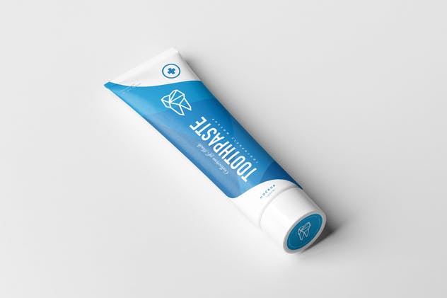 逼真的牙膏盒子包装设计样机 Toothpaste Mock-up插图(5)