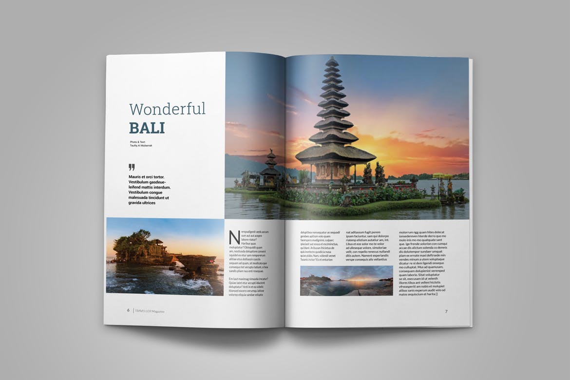 旅行者旅游主题杂志版式设计模板 Indesign Magazine Template插图(5)