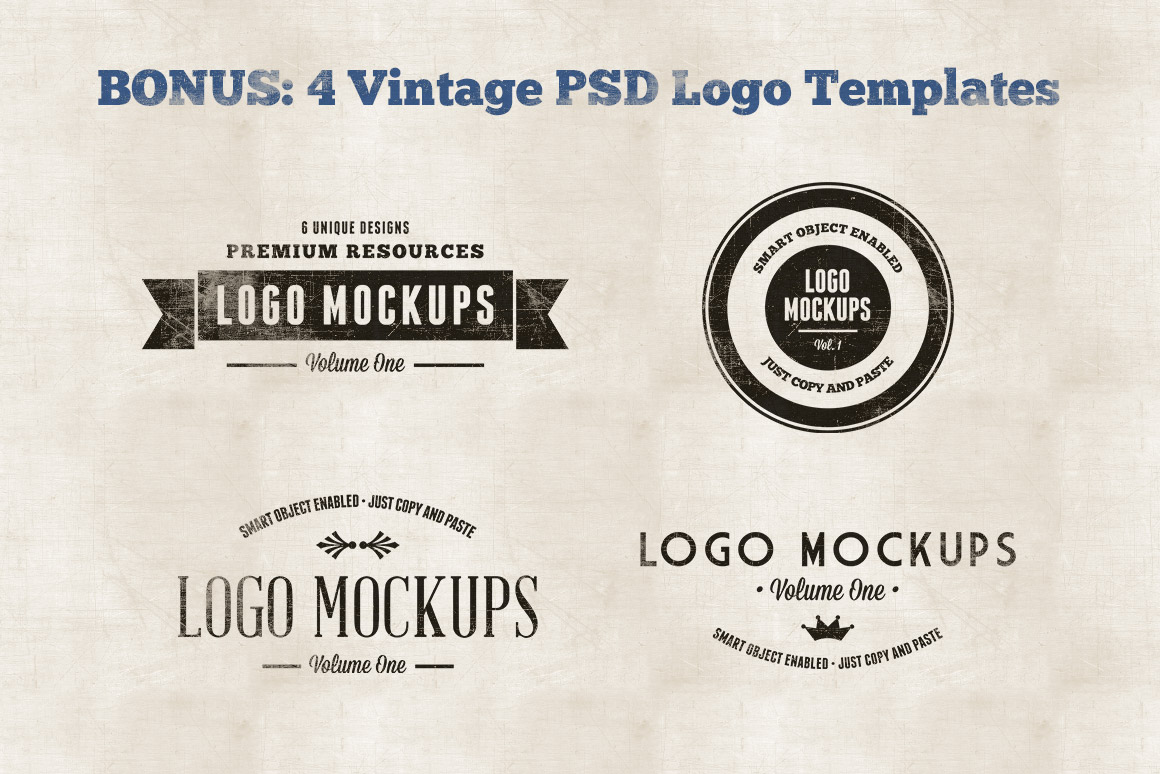 复古 Logo 展示样机模版 Vintage Logo Mockups Volume 1插图(6)