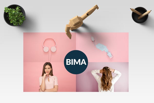女性时尚品牌策划PPT幻灯片模板 BIMA Powerpoint Template插图(1)
