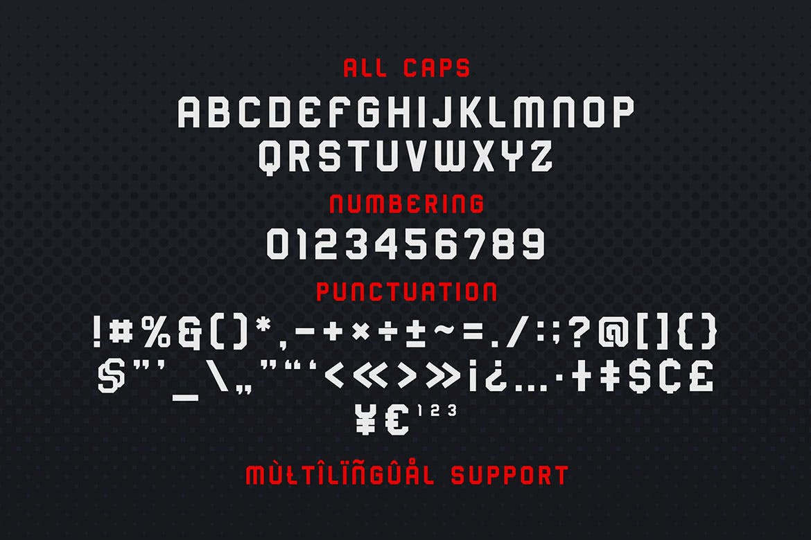 棱角分明运动风格无衬线英文字体 Sporter – Sporty Display Typeface插图(5)