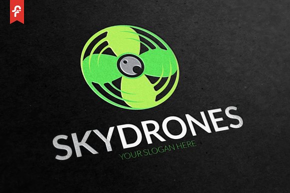 无人机图形Logo模板 Sky Drone Logo插图(2)