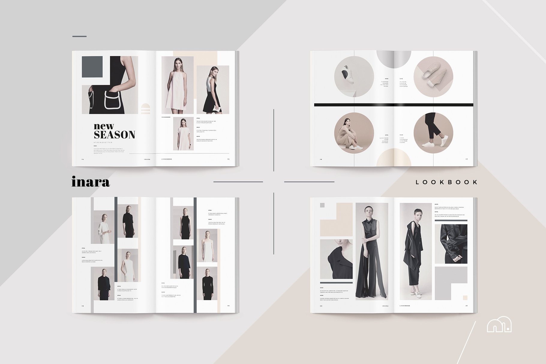 时尚服饰品牌款式演示画册模板 Lookbook – Inara插图(4)