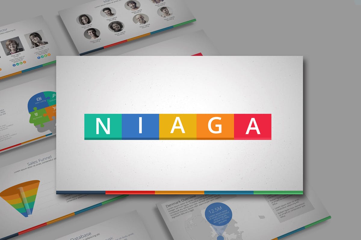商业市场分析PPT模板 NIAGA Powerpoint Template插图