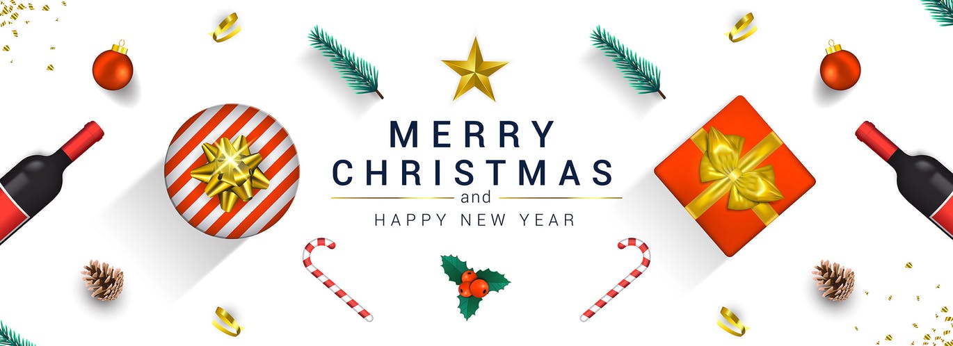 圣诞节&新年祝福主题贺卡设计模板v3 Merry Christmas and Happy New Year greeting cards插图(9)