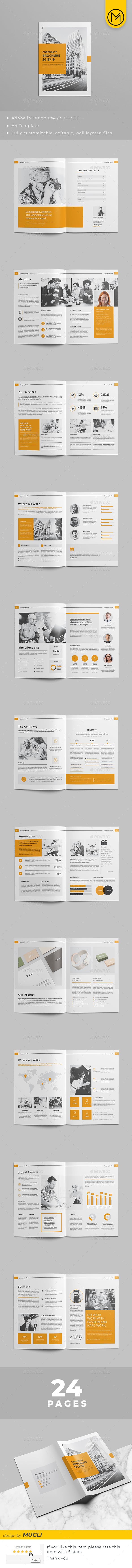 创意公司提案InDesign模板杂志宣传册设计插图