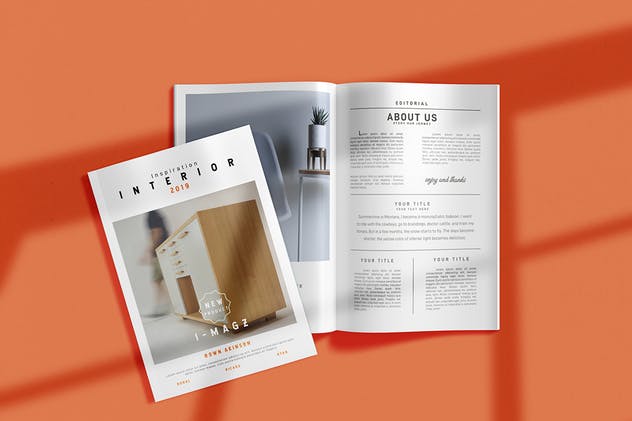 室内装修设计杂志设计模板 Interior Magazine插图(4)